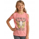 Rock and Roll Cowgirl® Girls' Cold Shoulder Tee