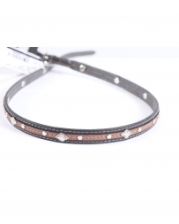 Rodeo King® Black & Tan Leather Hat Band