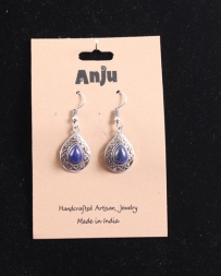 Just 1 Time® Ladies' Silver Plated Lapis Earrings