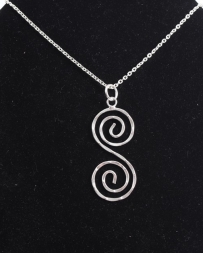 Just 1 Time® Ladies' Hammered Silver Swirl Necklace