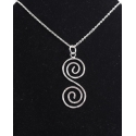 Just 1 Time® Ladies' Hammered Silver Swirl Necklace