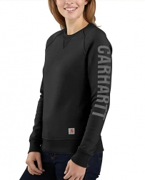 Carhartt® Ladies' Sleeve Logo Crew Sweatshirt