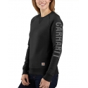 Carhartt® Ladies' Sleeve Logo Crew Sweatshirt