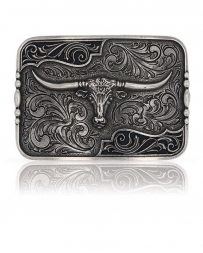 Montana Silversmiths® Antiqued Longhorn Buckle