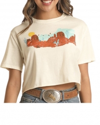 Rock and Roll Cowgirl® Ladies' Cropped Graphic Tee