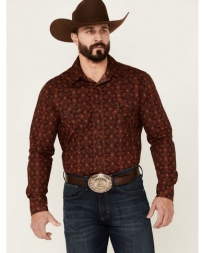 Rock & Roll Cowboy® Men's LS Wallpaper Print Snap