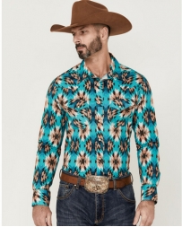 Rock & Roll Cowboy® Men's LS Aztec Print Snap Shirt