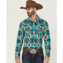Rock & Roll Cowboy® Men's LS Aztec Print Snap Shirt