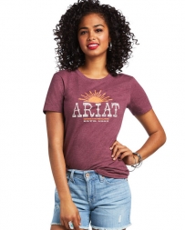 Ariat® Ladies' Amarillo Tee Burgundy