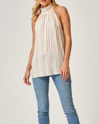 Ladies' Sleeveless Striped Top