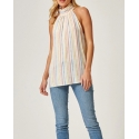 Ladies' Sleeveless Striped Top