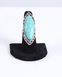 Just 1 Time® Ladies' Turquoise W/Floral Edge Ring