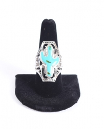 Just 1 Time® Ladies' Turquoise Enameled Cactus Ring