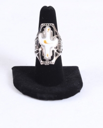 Just 1 Time® Ladies' White Enamel Cactus Ring