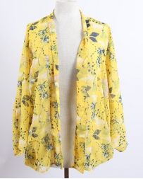 Cruel® Ladies' Yellow Floral Kimono