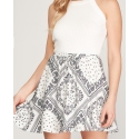 She + Sky® Ladies' Printed Mini Skirt