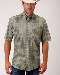 Roper® Men's All Over Print SS Button Down