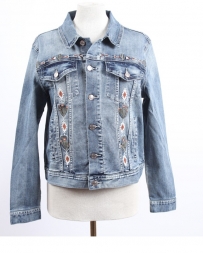 Grace in LA Ladies' Aztec Denim Jacket