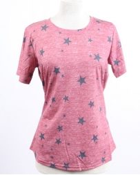 Kerenhart® Ladies' Heather Red Tee With Stars