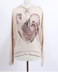 Ladies' Leopard Heart Hoodie