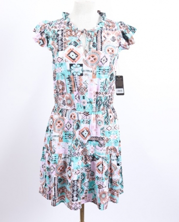 Wrangler Retro® Ladies' Ruffle Sleeve Print Dress