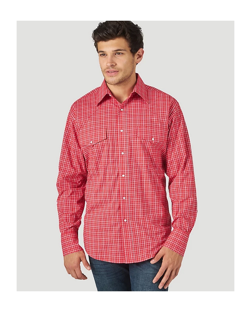 Wrangler® Men's Wrinkle Resistant LS Plaid - Fort Brands