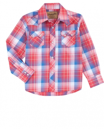 Wrangler Retro® Boys' Long Sleeve Snap Shirt