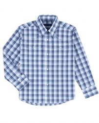 Wrangler® Boys' Wrinkle Resistant LS Plaid