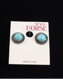 WYO-Horse Jewelry® Ladies' Small Turquoise Stud Earrings