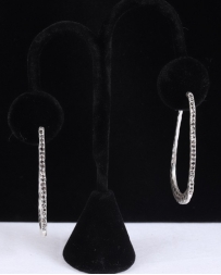 WYO-Horse Jewelry® Ladies' Hammered Silver Hoops