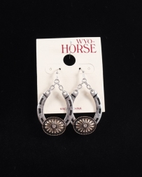 WYO-Horse Jewelry® Ladies' Horseshoe Concho Earrings