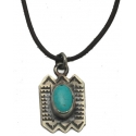 J. Alexander Rustic Silver® Ladies' Turquoise Pendant Necklace