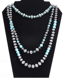 WYO-Horse Jewelry® Ladies' Turq/Silver Necklace Set