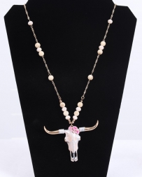 WYO-Horse Jewelry® Ladies' Steer Skull Necklace Set