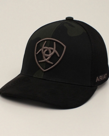 Ariat® Men's Black Camo Logo Cap