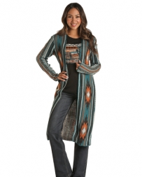 Rock and Roll Cowgirl® Ladies' Long Aztec Cardigan