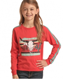 Rock and Roll Cowgirl® Girls' Steerhead Pullover