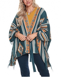 Rock and Roll Cowgirl® Ladies' Aztec Poncho W/Belt