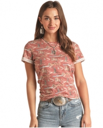 Rock and Roll Cowgirl® Ladies' Conversation Print Tee