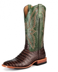 Horse Power® Men's Choco Caiman Print Square Toe