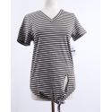 Ladies' Front Tie Stripe Top