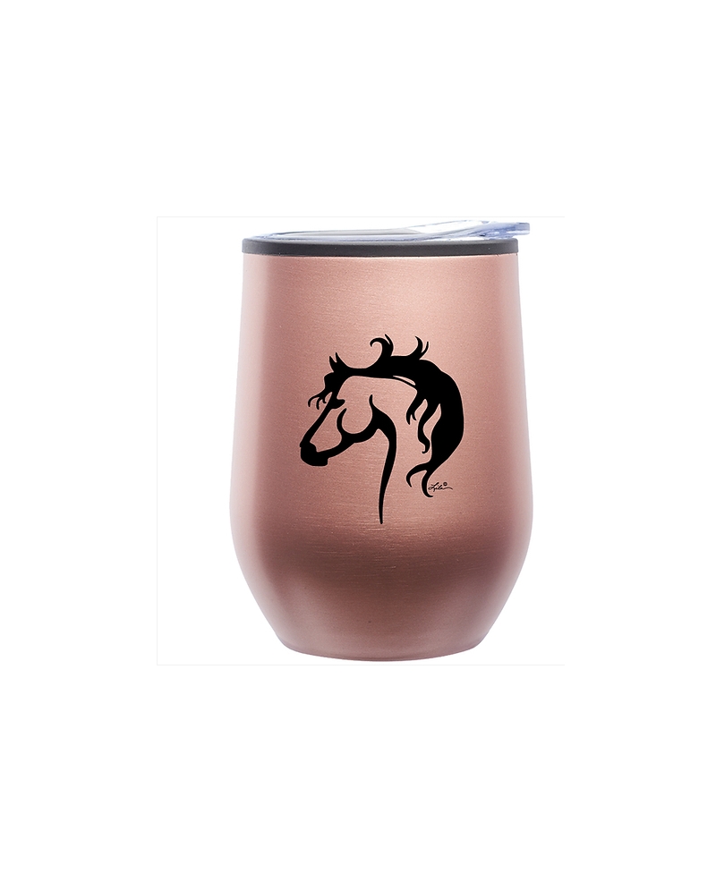 AWST International® Rose Gold Wine Tumbler 12oz Fort Brands