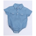 Boys' Infant SS Pearl Snap Onesie