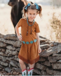 Girls' Inf/Tod Suede Fringe Dress