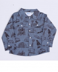 Boys' Toddler Pearl Snap Farm Print