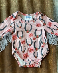 Girls' Infant Horseshoe/Rose Onesie