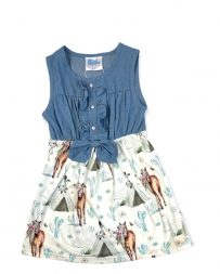 Girls' Denim And Teepee Dress