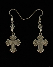 Blazin Roxx® Ladies' Engraved Cross Earrings