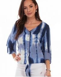 WAHMaker Old West Clothing® Ladies' Front Tie Tie Dye Top