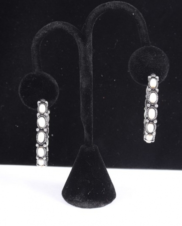 WYO-Horse Jewelry® Ladies' Buffalo Stone Hoops